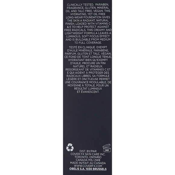 Cover FX Natural Finish Foundation - G20, 1 fl. oz, Vitamin C and Vitamin E. - Picture 3 of 7